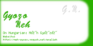 gyozo meh business card